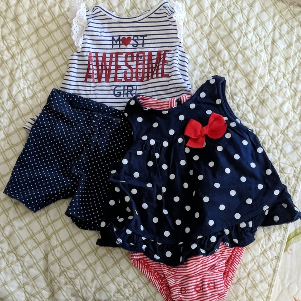 Red white and blue outfit
